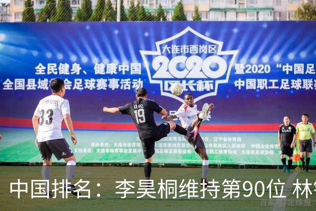 中国排名：李昊桐维持第90位 林钰鑫大幅提升